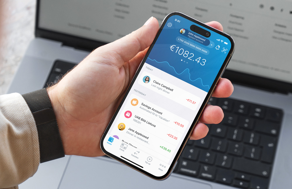 It takes minutes to change email address and phone number via Paysera